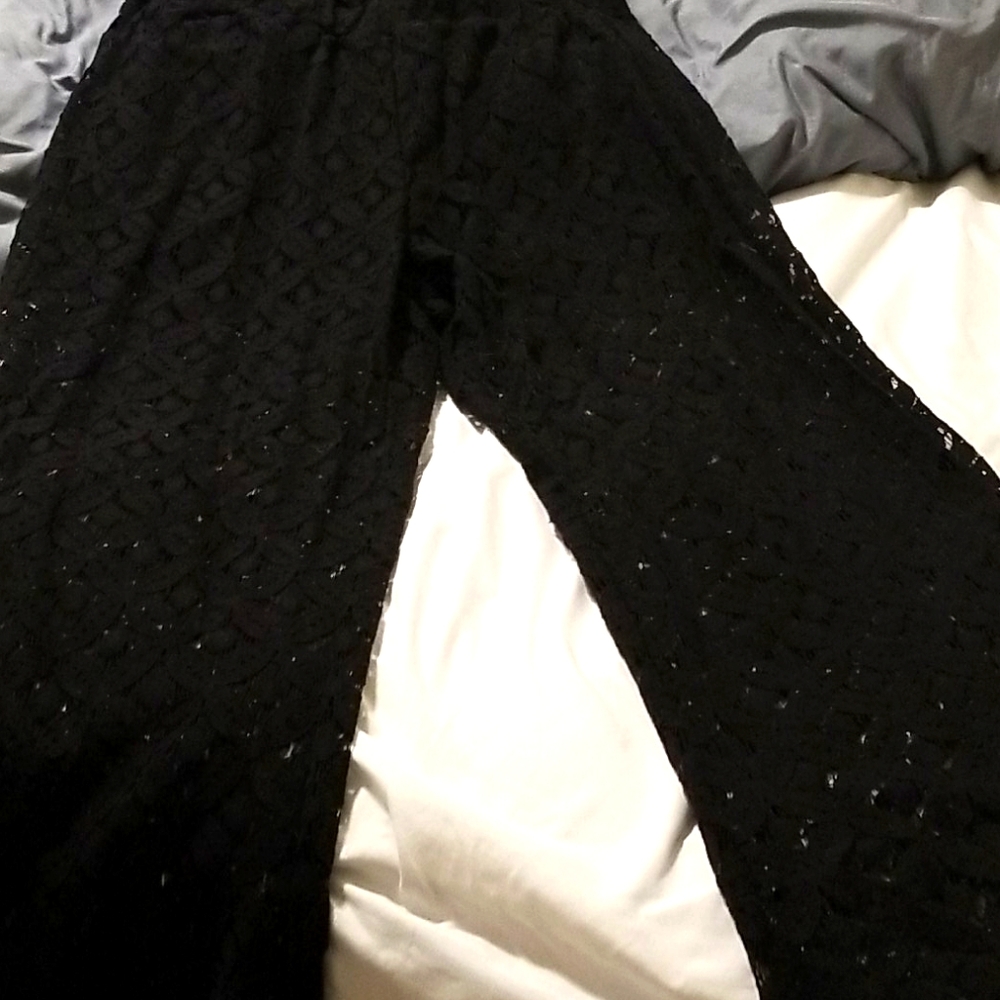 Lace Wider Leg Pants